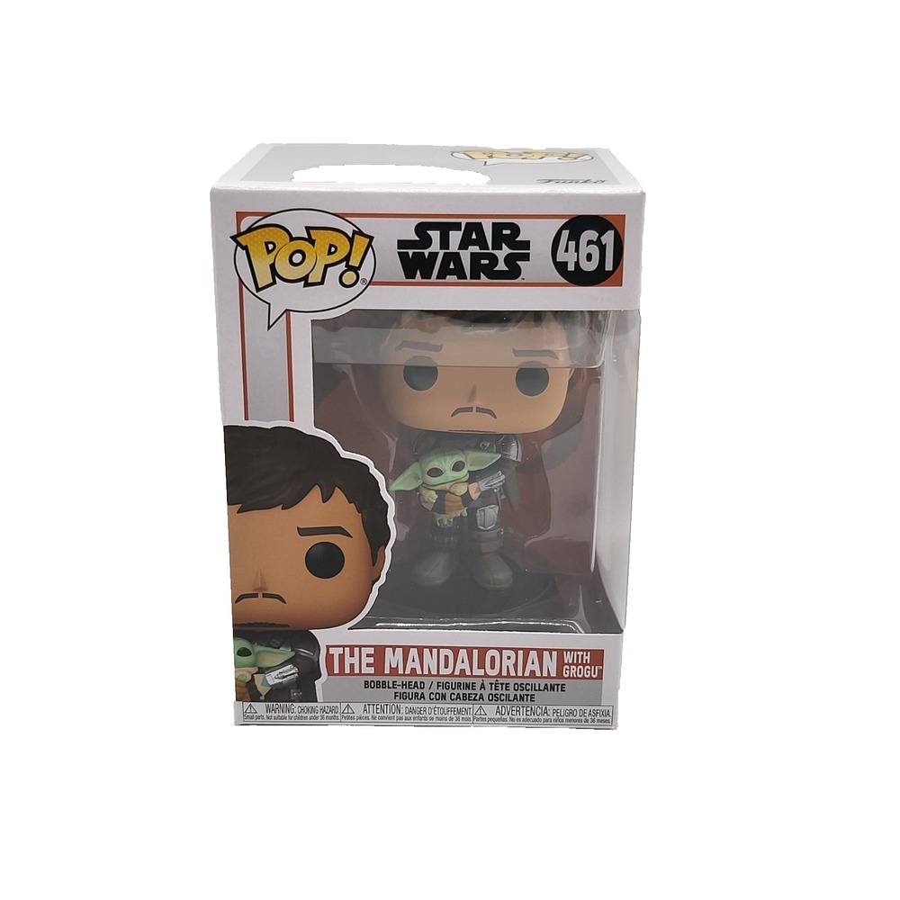 Funko Pop Star Wars‎ #461 The Mandalorian Holding Grogu Collectible Figure